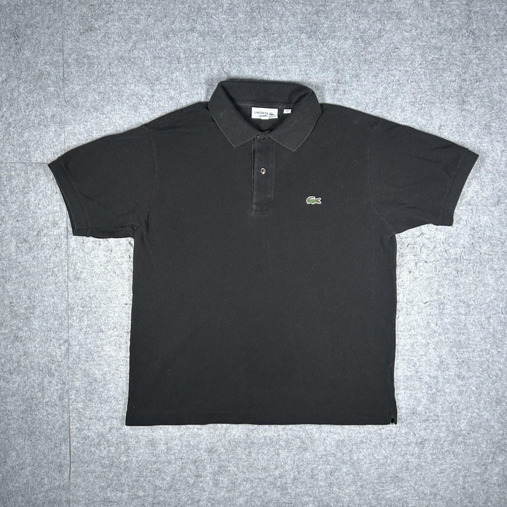 Lacoste Classic Fit Polo Shirt Mens FR 5 / US L Black Pique Short Sleeve